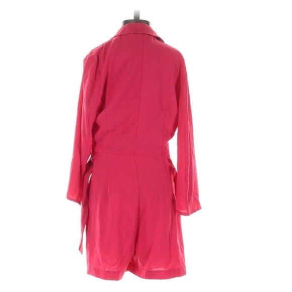 NWT Zara Buckled Wrap Jumpsuit Blazer Romper Fuchsia - Picture 4 of 8